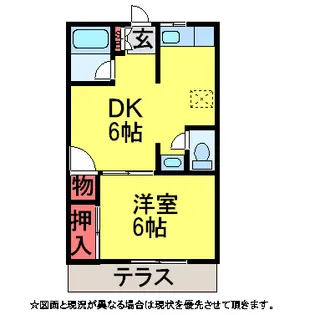 島下ハイツ【1階】の間取り