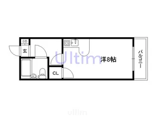 ジョイフル宇治【3階】の間取り