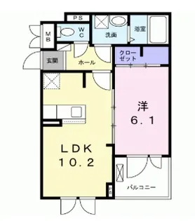 モナコII【1階】の間取り