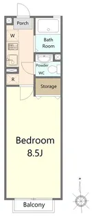 メゾン アルコ・イリス【1階】の間取り