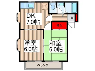 メゾンアム-ルB棟【2階】の間取り