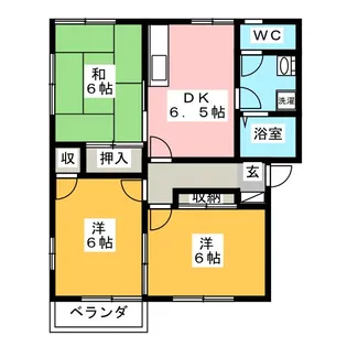 グリーンタウン川中島 N棟【2階】の間取り