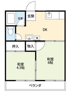 サンハイツA【2階】の間取り