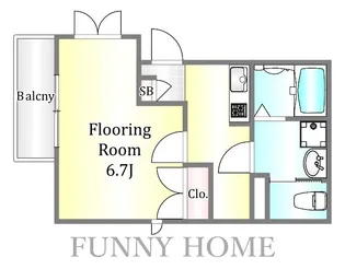 シェルコート三軒茶屋【1階】の間取り
