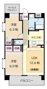ベルヴィル宮前平【2階】の間取り