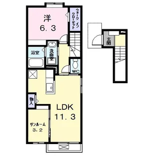 コートハイムKII【2階】の間取り