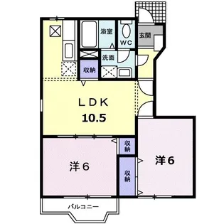 サニ-コ-ト波木II【1階】の間取り