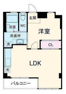 シャトーこがね【4階】の間取り