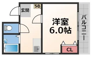 チタ・ヴィラ足代【2階】の間取り
