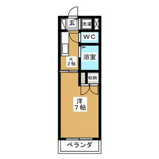 ハイツいちよし【1階】の間取り