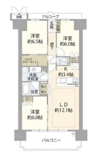 ジオ阪急水無瀬ハートスクエア/5F【5階】の間取り