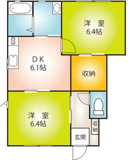 プラムグローブD【1階】の間取り