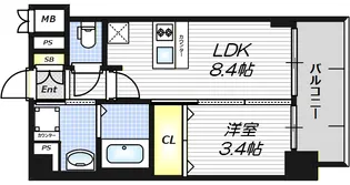 プレサンス新大阪ジェイズ【10階】の間取り
