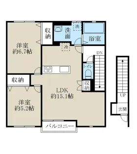 ファミーユB【2階】の間取り