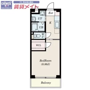 SーFORT三重大学前【6階】の間取り