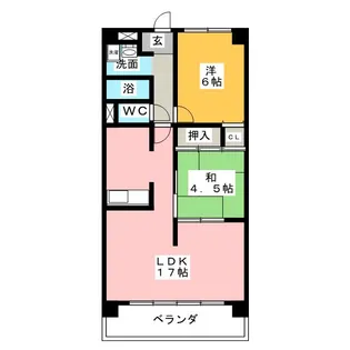ブリード瀬戸口【1階】の間取り