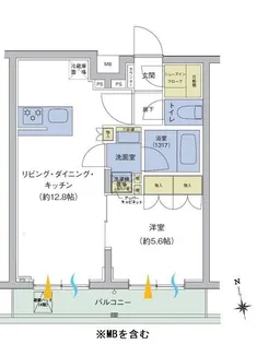 アジールコート品川中延【4階】の間取り
