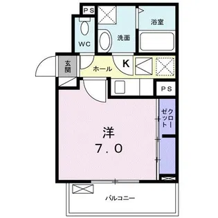 グランディア 矢田【1階】の間取り