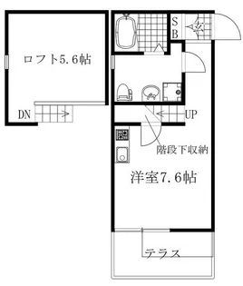 LE COCON白水町【1階】の間取り