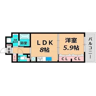 パトリス城東中央【2階】の間取り