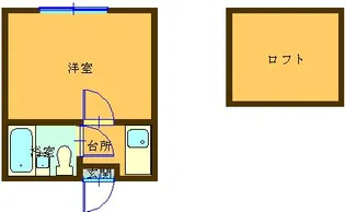 プラザドゥヘリオスB【1階】の間取り