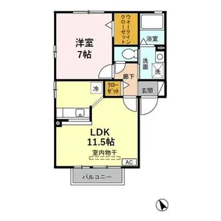 フローラルコート C【2階】の間取り
