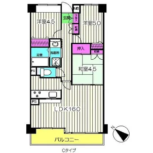 ウエストパーク山貞【1階】の間取り