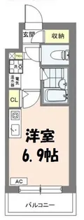 アンセラジオ新越谷【8階】の間取り