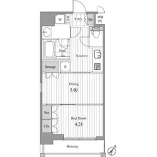 NCRe新宿中央公園【5階】の間取り