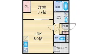 ハーモニーテラス上高畑II【2階】の間取り