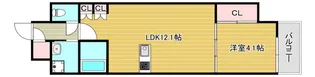 S‐RESIDENCE大阪上本町【5階】の間取り