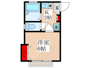 スカイパレス堀ノ内【1階】の間取り