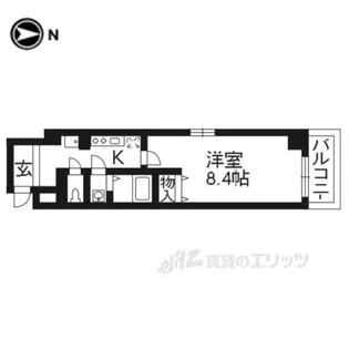 ラパス高辻【4階】の間取り