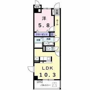 エスポワールK【1階】の間取り