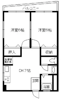 浜の宮コーポ【4階】の間取り