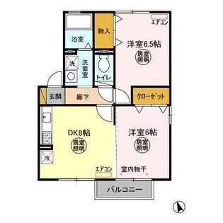 グリーンヴィラ カサハラ C【2階】の間取り