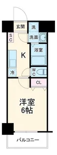 リクレイシア八丁畷【6階】の間取り