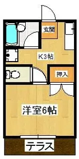 エクセル東船橋B【1階】の間取り
