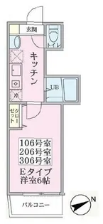 グリーンリーフ鴨居【3階】の間取り