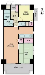 ゴコウエテルナーレ【5階】の間取り