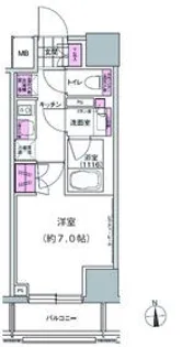 プレジリア東日本橋【7階】の間取り