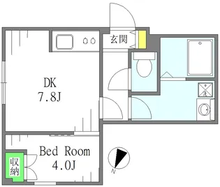 LAPiS西新宿五丁目【4階】の間取り