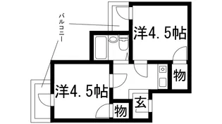 ドムス鉢塚【4階】の間取り