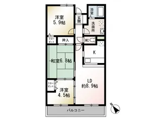 エクセレント鶴巻【2階】の間取り