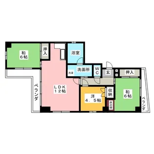 シャトー藤【7階】の間取り