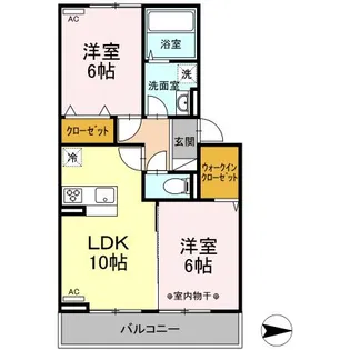 グランディール富沢I【3階】の間取り