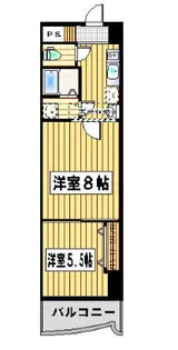 ロイヤル渡辺通【13階】の間取り