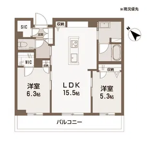 グラン リジエール【3階】の間取り