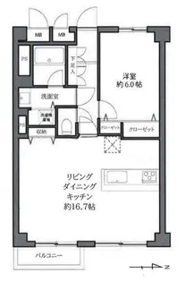 ヴェラハイツ恵比寿【4階】の間取り