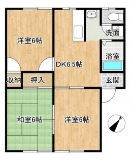 きはらハイツI【2階】の間取り